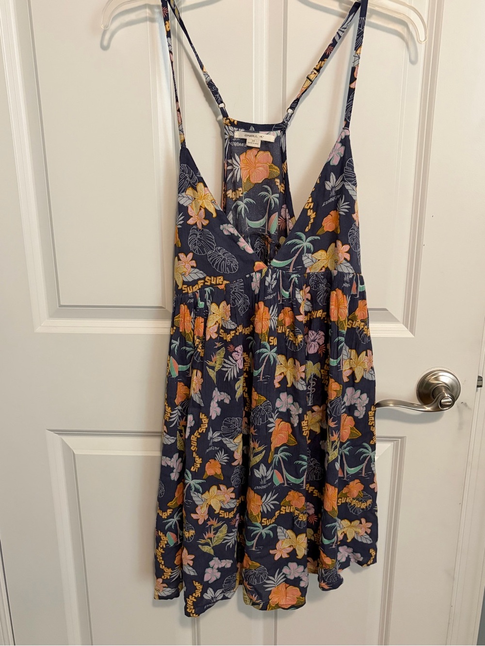 O'Neill Navy Floral Cami Dress with Tropical Print